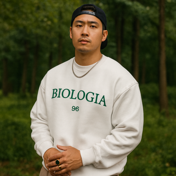 BLUSA DE MOLETOM BÁSICA UNIVERSITÁRIA 