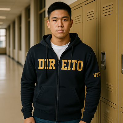 JAQUETA MOLETOM UNIVERSITÁRIO 